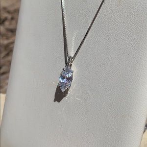 Large Marquise cubic zirconia pendant